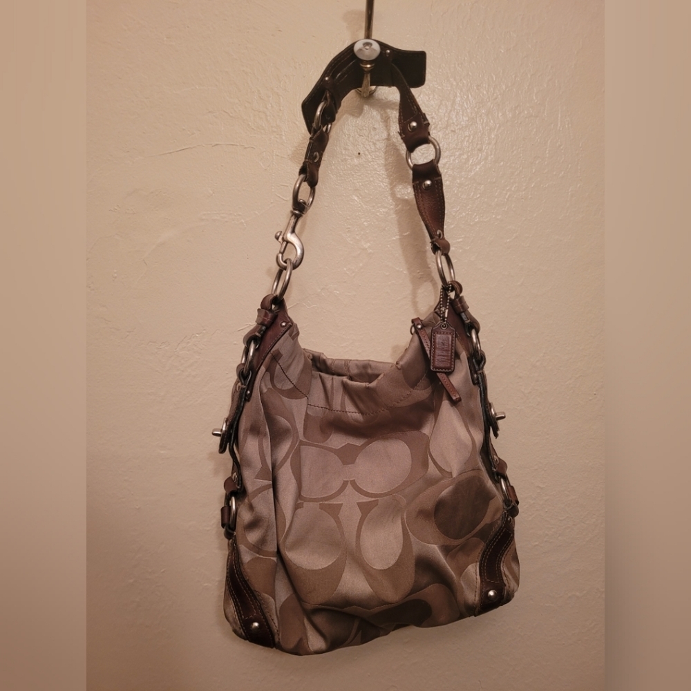 Large Coach Carley Signature Canvas Tote